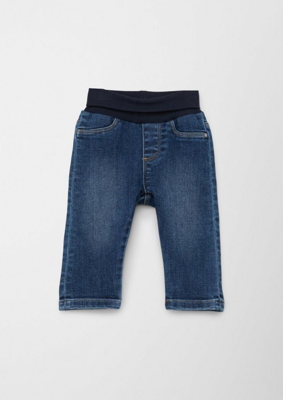 s.Oliver Jeans mit weichem Rippbund - dunkelblau