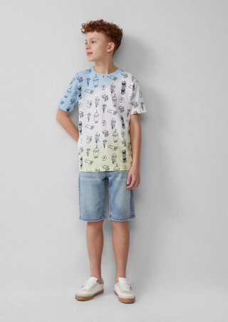 s.Oliver Bermuda-Jeans Pete / Regular Fit / Mid Rise / Straight Leg / Weitenregulierung innen - blau