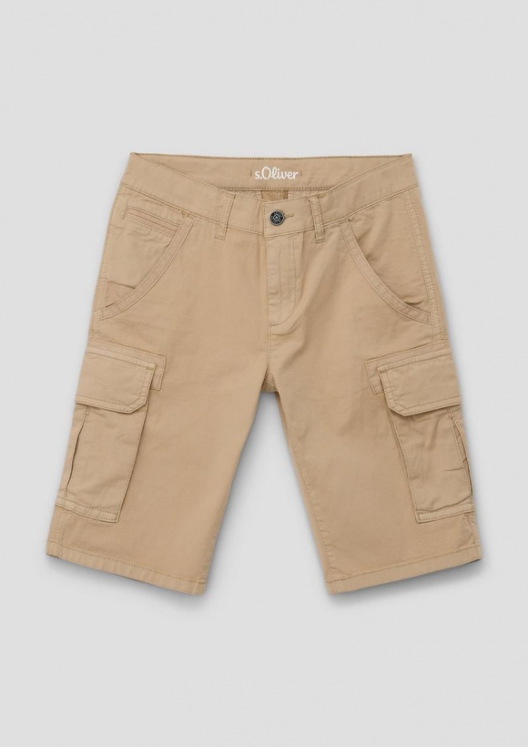 s.Oliver Kurze Bermuda mit Cargo-Taschen - beige