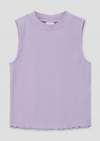 s.Oliver Ärmelloses Shirt mit All-over-Print - lavendel