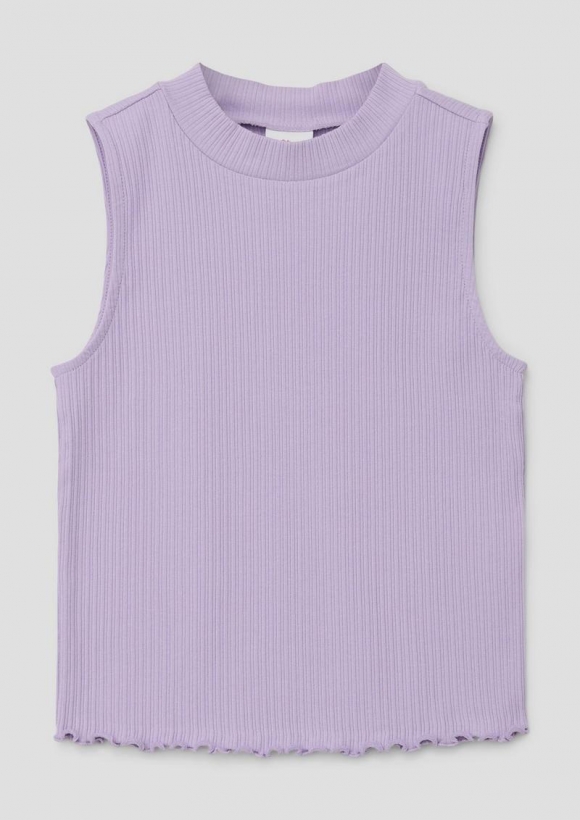 s.Oliver Ärmelloses Shirt mit All-over-Print - lavendel