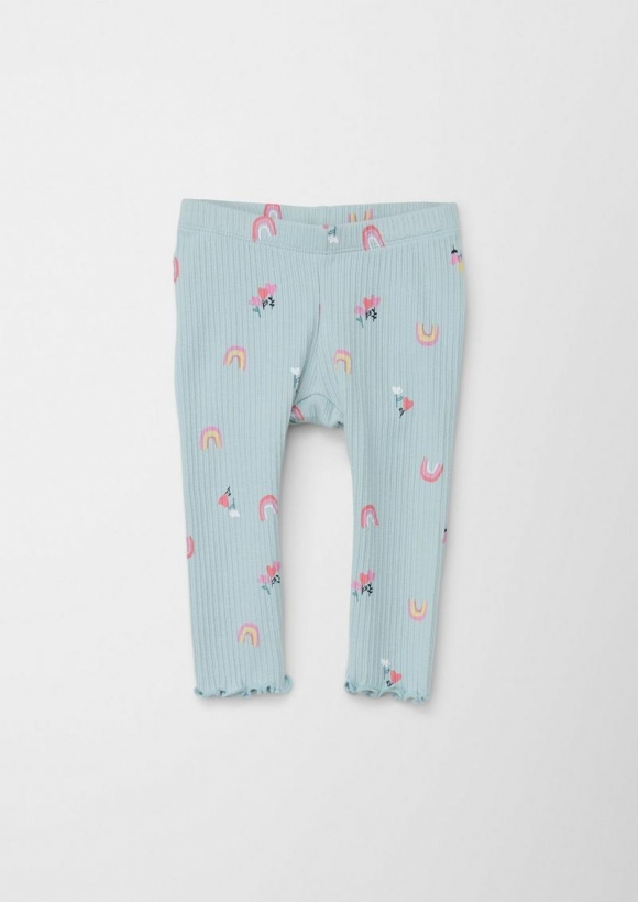s.Oliver Leggings aus Rippware - helles türkis