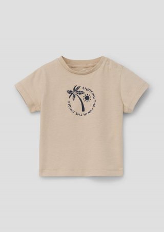 s.Oliver T-Shirt mit Frontprint - helles beige