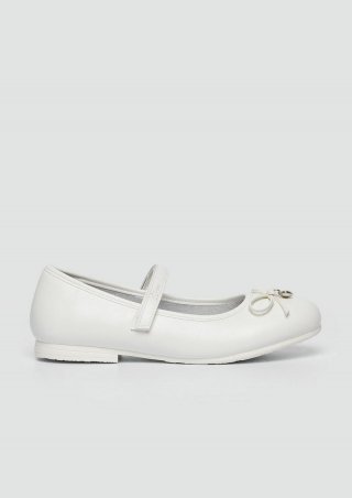 s.Oliver Elegante Ballerinas mit Schleifen-Detail - weiß