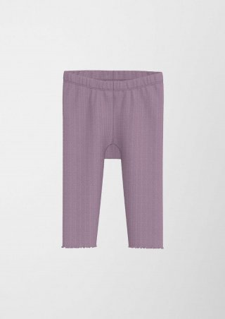s.Oliver Leggings aus Baumwollmix mit Ajourmuster - lavendel