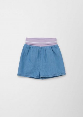 s.Oliver Jeans-Shorts mit Elastikbund - blau