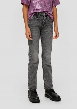 s.Oliver Jeans / Relaxed Fit / High Rise / Straight leg - grau meliert