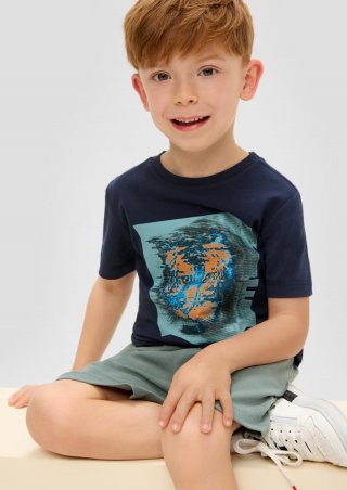 s.Oliver T-Shirt mit Frontprint - navy