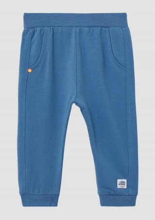 s.Oliver Jogginghose aus Baumwolle mit Label-Patch - blassblau