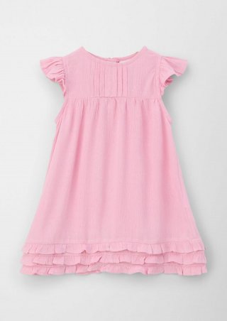 s.Oliver Fließendes Volantkleid - rosa