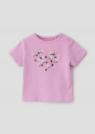 s.Oliver T-Shirt mit Frontprint - rosa