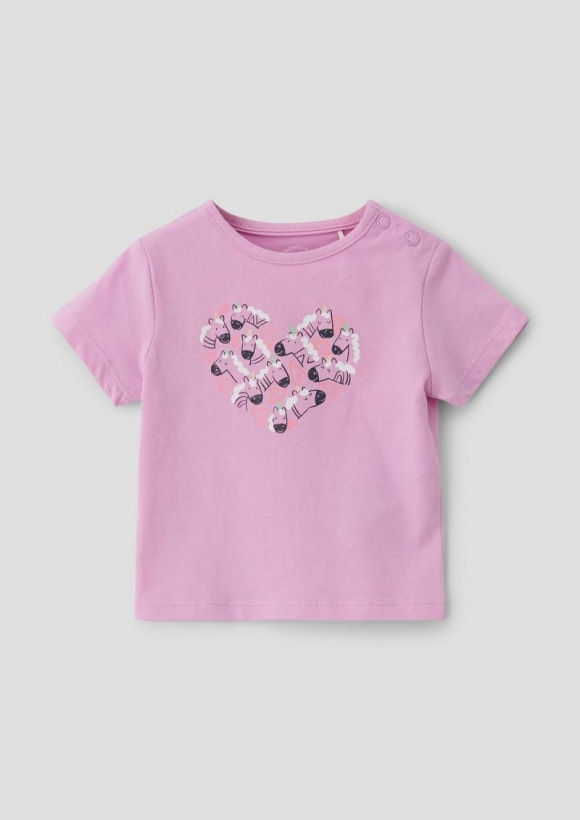 s.Oliver T-Shirt mit Frontprint - rosa