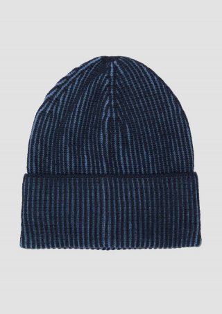 s.Oliver Strickmütze mit Rippstruktur - navy