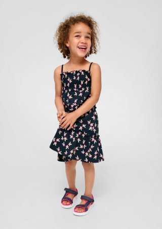 s.Oliver Kleid mit elastischem Smok-Detail - navy