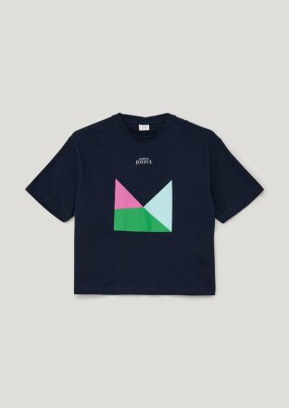 s.Oliver Jerseyshirt mit Frontprint - navy