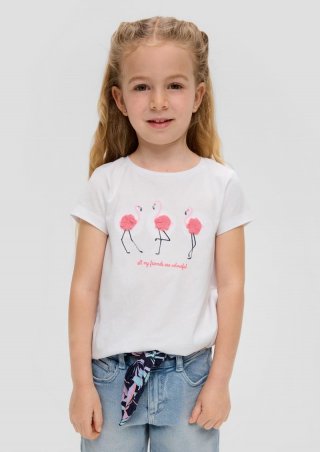 s.Oliver T-Shirt mit Frontprint - weiß