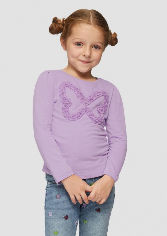 s.Oliver Langarmshirt mit Artwork - lavendel