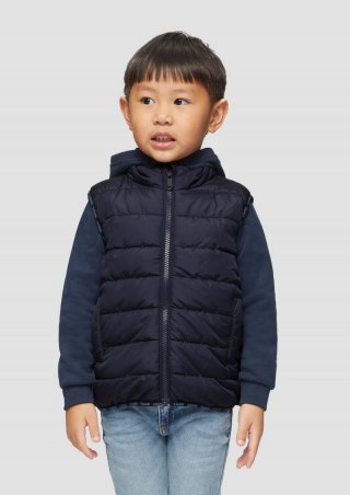 s.Oliver Leicht wattierte Outdoor-Weste mit Logo-Details - navy