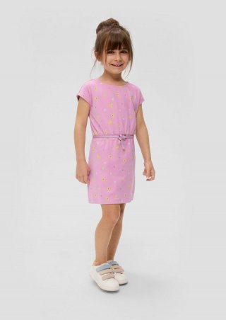 s.Oliver Minikleid mit All-over-Print - rosa