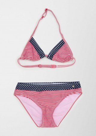 s.Oliver Neckholder-Bikini mit Mustermix - korallrot