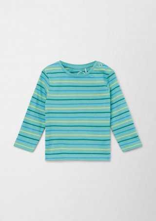 s.Oliver Geringeltes Langarmshirt - türkis