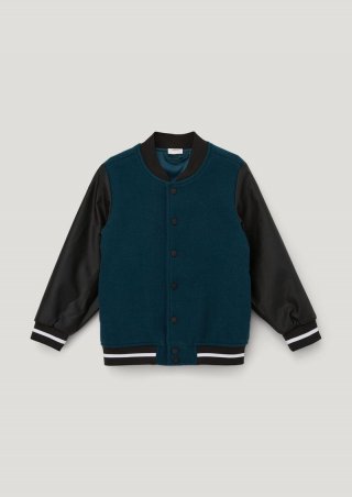 s.Oliver Collegejacke im Fabricmix - petrol