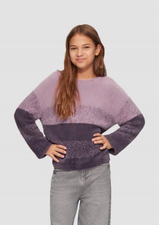 s.Oliver Strickpullover aus Effektgarn - lila