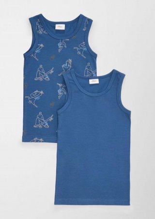s.Oliver Tops im 2er-Pack - royalblau