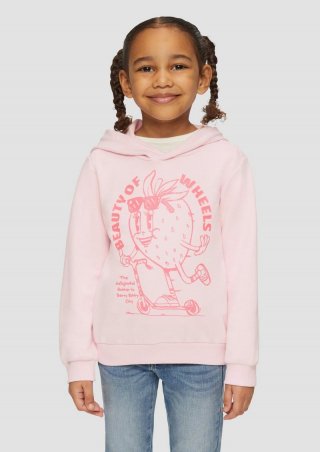 s.Oliver Hoodie mit Glitzerprint - perlmuttrosa