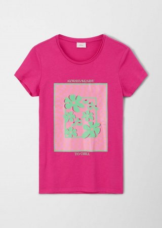 s.Oliver T-Shirt mit Frontprint - pink