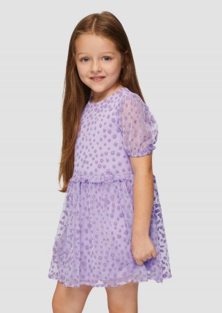 s.Oliver Gefüttertes Tüllkleid mit Glitzereffekt - lavendel