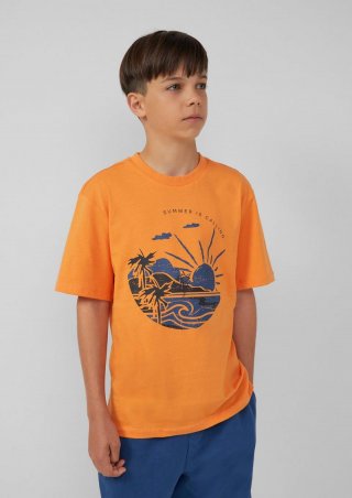 s.Oliver Jersey-T-Shirt mit Frontprint - bernstein