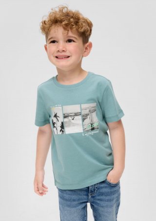 s.Oliver T-Shirt mit Fotoprint - petrol