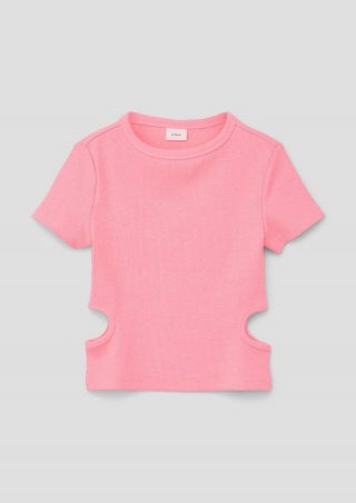 s.Oliver T-Shirt mit Cut-Out-Details - pink