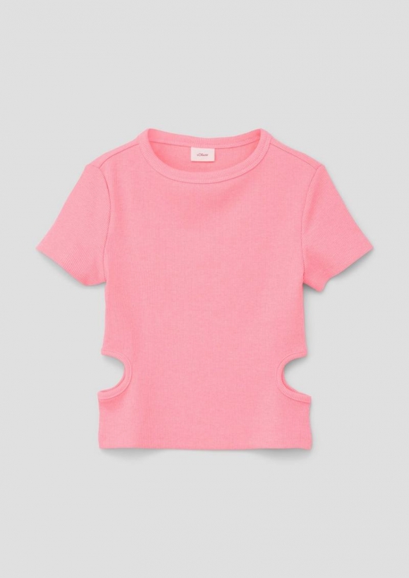 s.Oliver T-Shirt mit Cut-Out-Details - pink