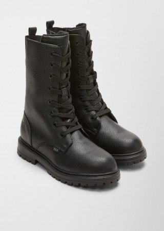 s.Oliver Stiefel mit Teddyfutter - schwarz