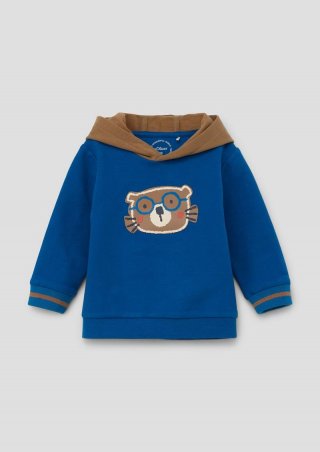 s.Oliver Hoodie mit Grafik-Print - azurblau