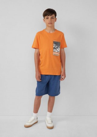 s.Oliver Gewaschene Sweat-Bermuda im Loose Fit - dunkelblau