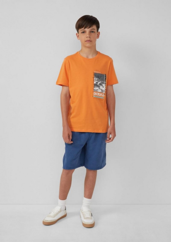 s.Oliver Gewaschene Sweat-Bermuda im Loose Fit - dunkelblau