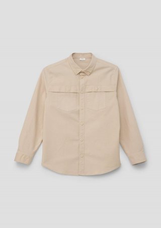 s.Oliver Oxford-Hemd mit Pattentaschen - beige