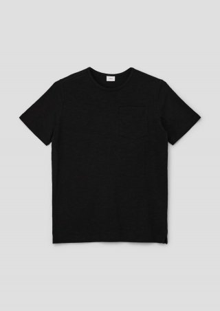 s.Oliver T-Shirt mit Brusttasche - schwarz