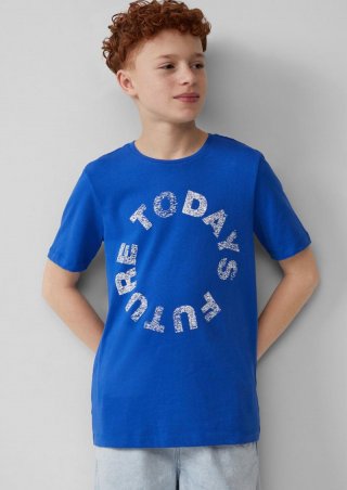 s.Oliver T-Shirt mit Frontprint - royalblau