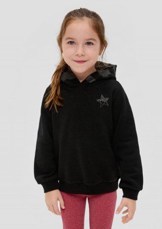s.Oliver Sweatshirt mit Pailletten-Detail - schwarz