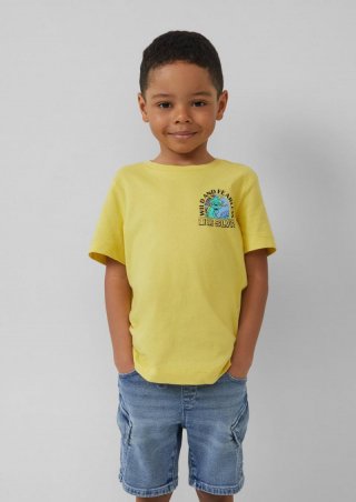 s.Oliver T-Shirt aus Baumwolle mit Frontprint - gelb