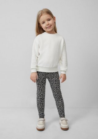 s.Oliver Leggings mit Leo-Muster - dunkelgrau