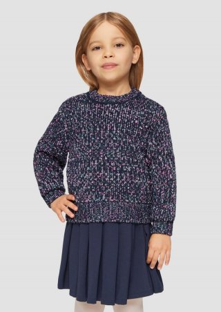 s.Oliver Strickpullover mit Glitzer-Garn - navy