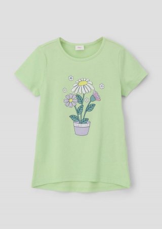 s.Oliver T-Shirt mit Frontprint - hellgrün