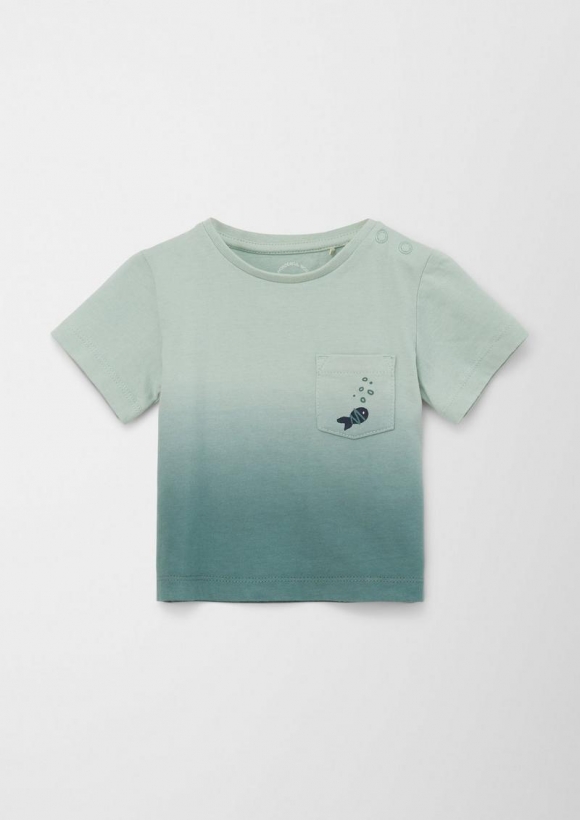 s.Oliver T-Shirt mit Farbverlauf - helles petrol