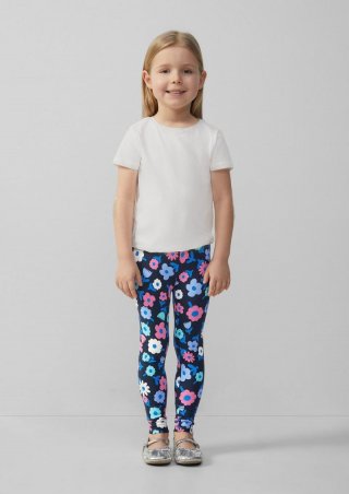 s.Oliver Leggings mit All-over-Print - navy