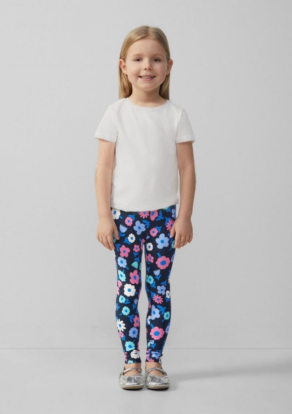 s.Oliver Leggings mit All-over-Print - navy